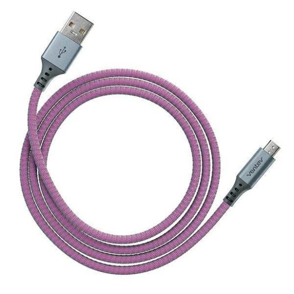 Kábel Ventev 1.2M USB-A/microUSB lila