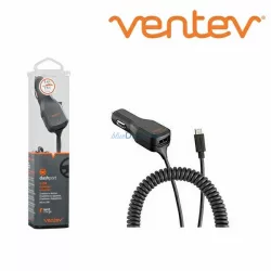   Ventev r2340c autós töltő 1xUSB-A csatlakozóval és rögzített microUSB kábellel 3.4A