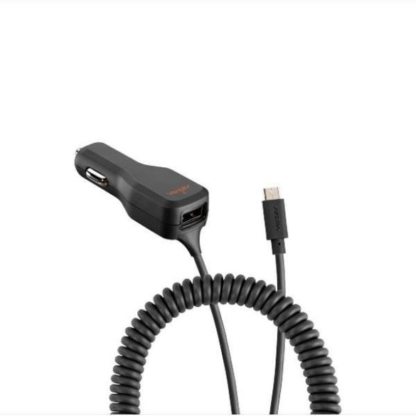 Ventev r2340c autós töltő 1xUSB-A csatlakozóval és rögzített microUSB kábellel 3.4A