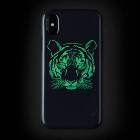 Wilma Savanna tigris iPhone X/Xs fekete tok