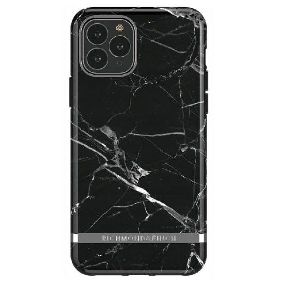 Richmond&Finch BlackMarble Silver Details tok iPhone 11 Pro Max - fekete