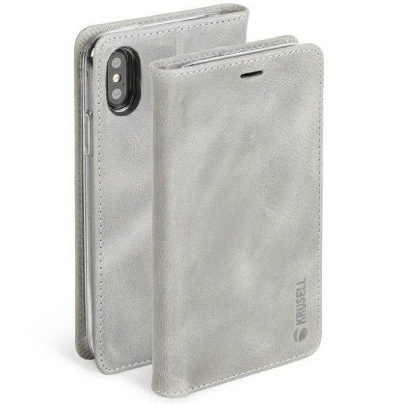 Krusell iPhone X Sunne 4 kártya 61099 világosszürke FolioWallet tok