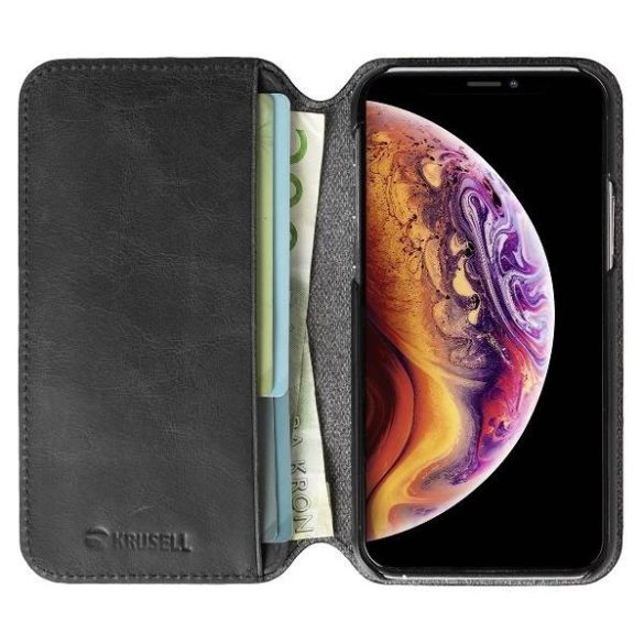 Krusell iPhone 11 Pro Max Sunne 4 kártya fekete FolioWallet tok