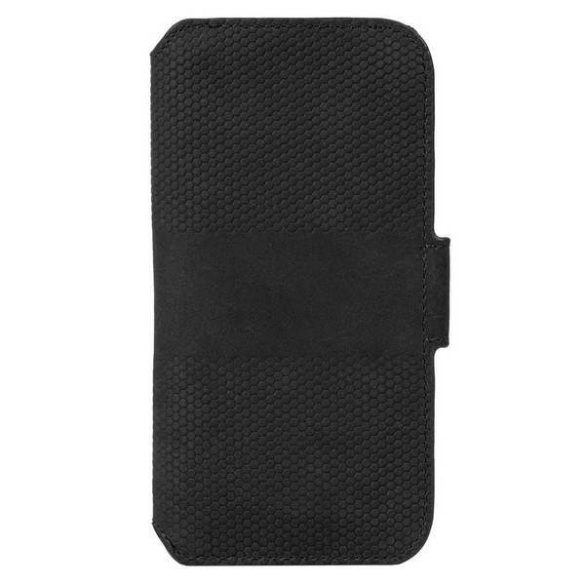 Krusell PhoneWallet bőr iPhone 13 / 14 / 15 6.1" fekete tok