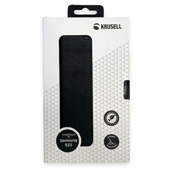 Krusell Samsung S22 S901 Sunne 3 kártya PhoneWallet fekete tok