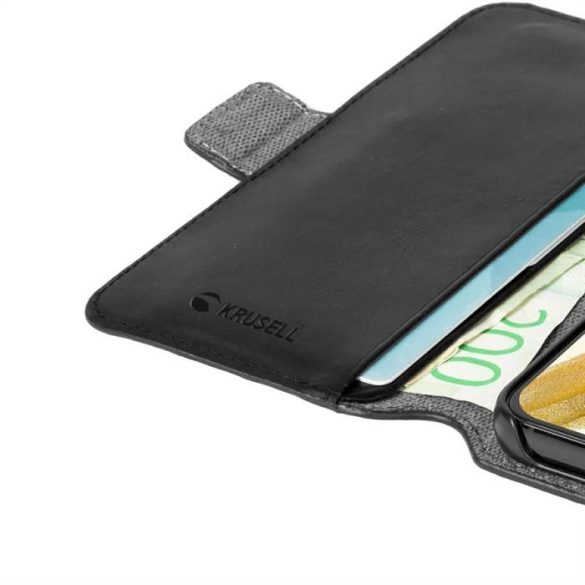 Krusell Samsung S22 bőr PhoneWallet fekete tok