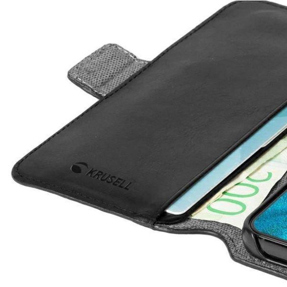 Krusell Samsung S22+ bőr PhoneWallet fekete tok