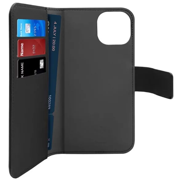 Puro levehető pénztárcával iPhone 14 Pro 6,1" 2w1 MagSafe fekete PUIPC14P61BKMAG1BLK tok