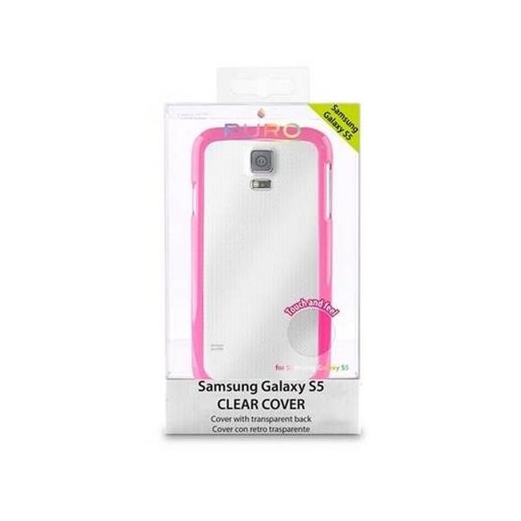 Puro Clear Cover Samsung G900 S5 rózsaszín tok