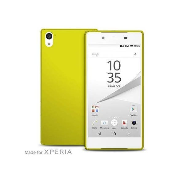 Puro Ultra Slim 0.3mm Sony Z5 lime tok + fólia