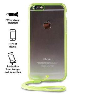 Puro Clear Cover Easy Photo iPhone 6/6S lime tok + szíj