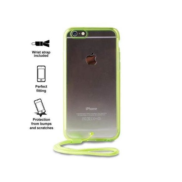 Puro Clear Cover Easy Photo iPhone 6/6S lime tok + szíj