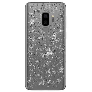 Puro Glam Ice Light Samsung G965 S9 Plus tok ezüst fém elemekkel