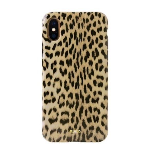 Puro Glam Leopárd Cover iPhone Xs Max fekete limitált kiadású tok