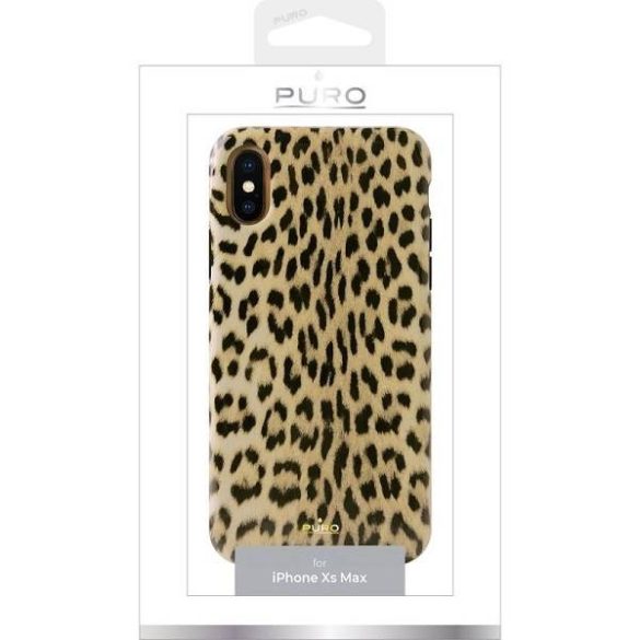 Puro Glam Leopárd Cover iPhone Xs Max fekete limitált kiadású tok