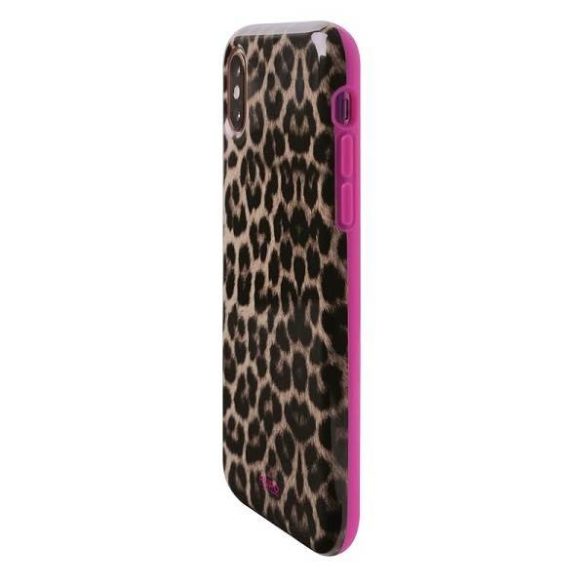 Puro Glam Leopard Cover iPhone Xs Max rózsaszín limitált kiadású tok