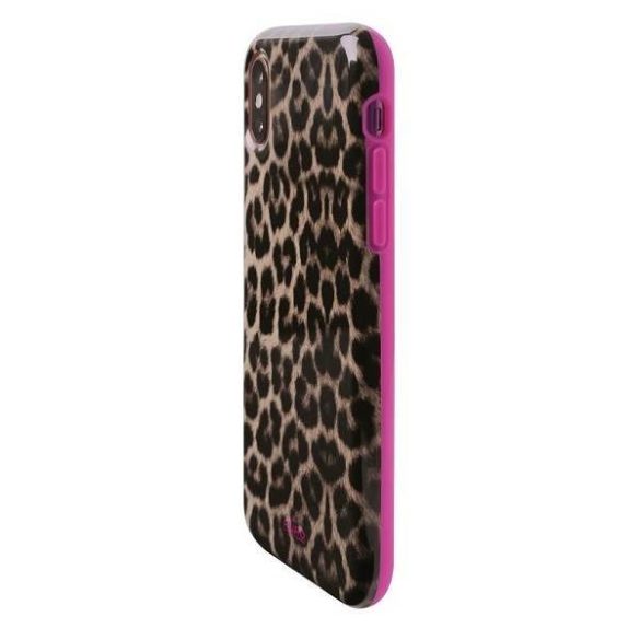 Puro Glam Leopard Cover iPhone Xs/X rózsaszín limitált kiadású tok