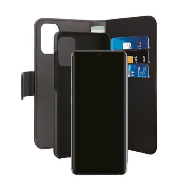 Puro Wallet Detachable Huawei P40 Pro 2 az 1-ben fekete könyvtok + hátlap