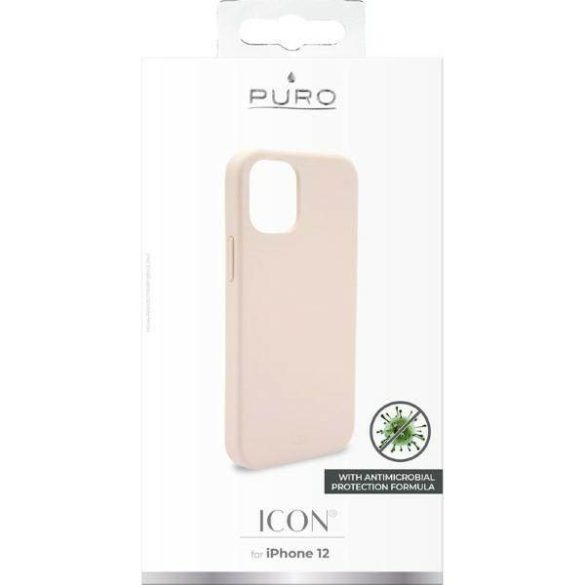 Puro ICON antimikrobiális iPhone 12 mini 5,4" rózsaszín tok
