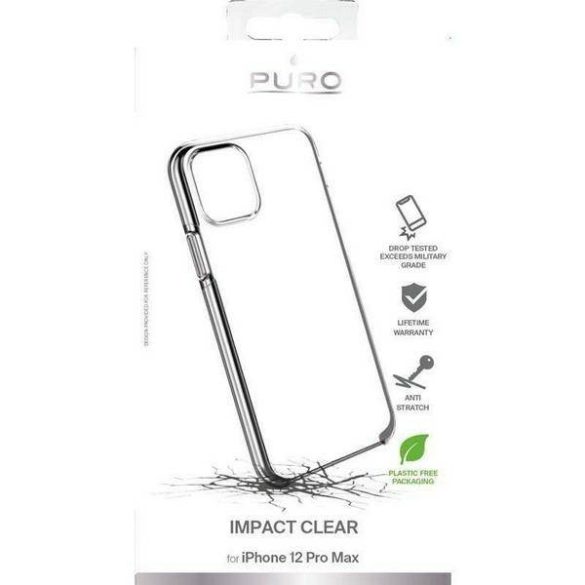 Puro Impact Clear iPhone 12 Pro Max 6,7" átlátszó tok