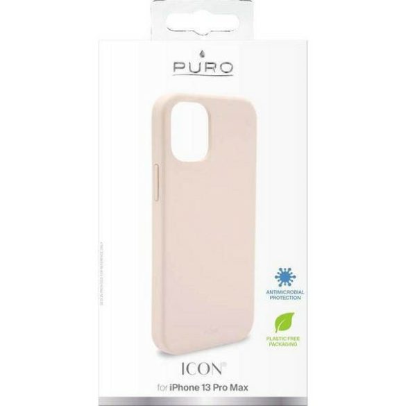 Puro ICON antimikrobiális iPhone 13 Pro Ma x 6,7" rózsaszín homok tok