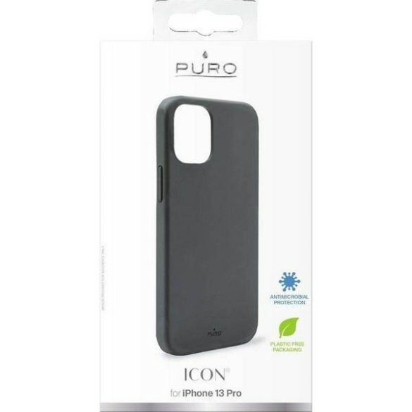 Puro ICON antimikrobiális iPhone 13 Pro 6,1" fekete tok