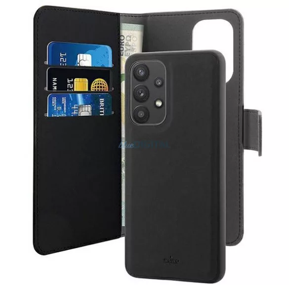 Puro Wallet Detachable 2az1-ben tok Samsung A33 5G A336 - fekete