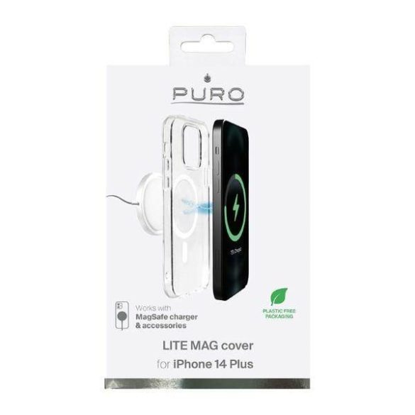 Puro LITEMAG iPhone 14 Plus / 15 Plus 6,7" MagSafe átlátszó IPC1467LITEMAGTR tok