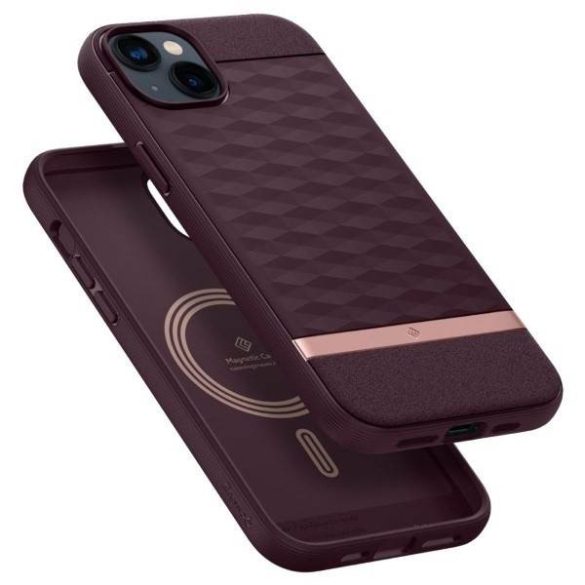 Spigen Caseology Parallax MAG iPhone 14 Plus Magsafe burgundi tok