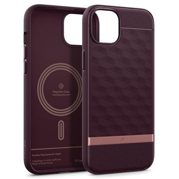 Spigen Caseology Parallax MAG iPhone 15 Magsafe burgundi tok