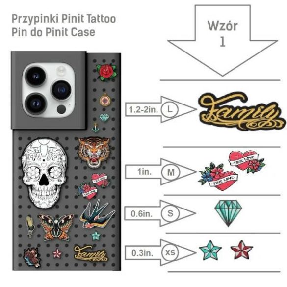 Pinit Tattoo Pin a Pinit tok mintához Pinit Case minta 1