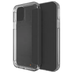   Gear4 D3O Wembley Flip Wallet kinyitható tok iPhone 12/12 Pro - fekete-átlátszó