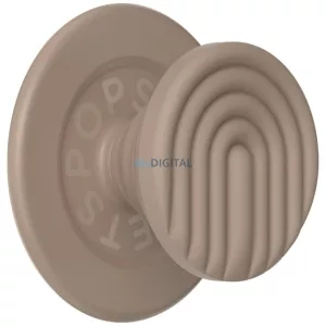 Popsockets MagSafe Round PopOut Latte Curves telefon fogantyú és állvány - bézs