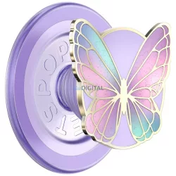   PopSockets Enamel Butterfly Prism MagSafe telefon fogantyú és állvány - levendula