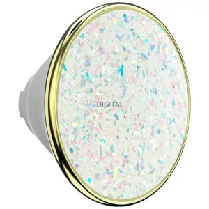 PopSockets PopTop Luxe Enamel Opal telefon fogantyú és állvány - fehér