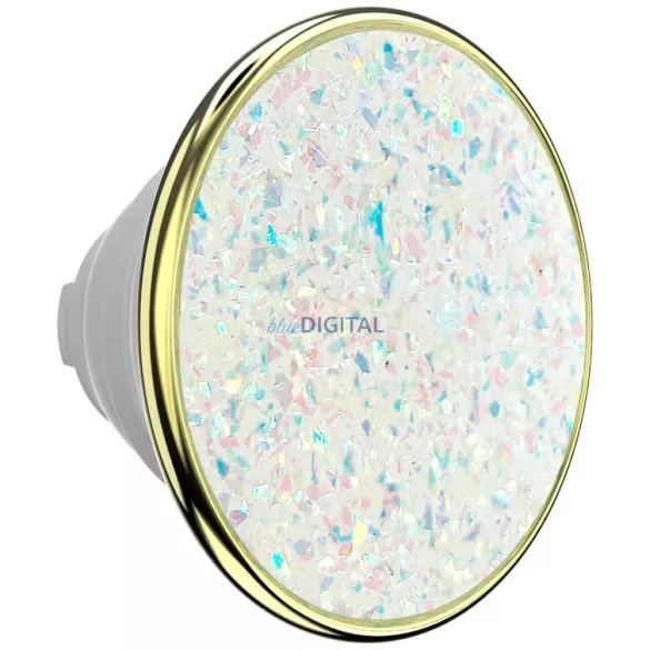 PopSockets PopTop Luxe Enamel Opal telefon fogantyú és állvány - fehér