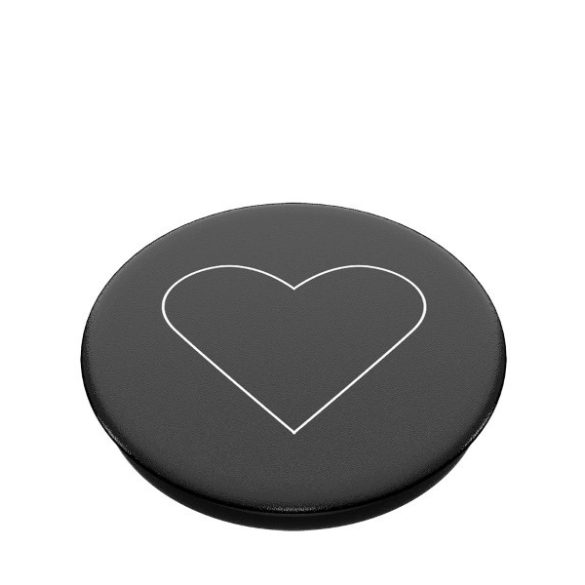 Popsockets 2 White Heart Black 800667 telefonra ragasztható fogantyú - standard