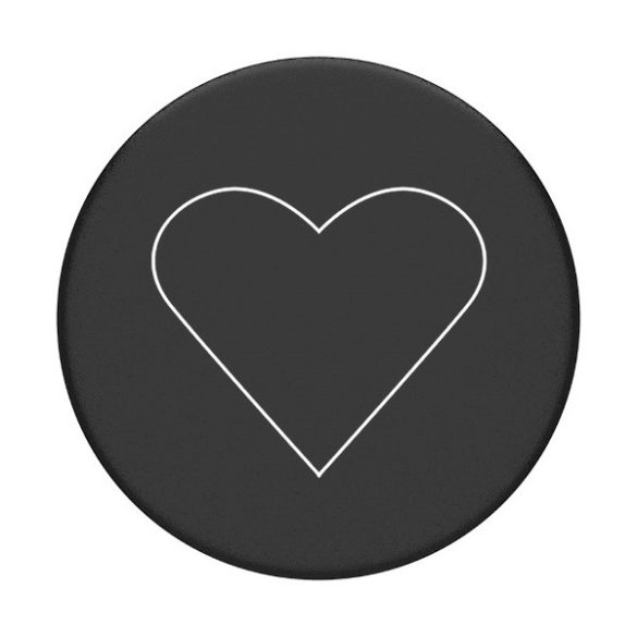 Popsockets 2 White Heart Black 800667 telefonra ragasztható fogantyú - standard