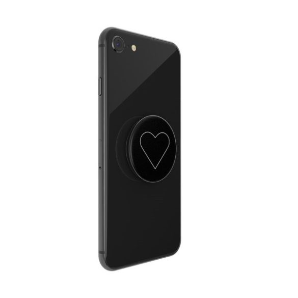 Popsockets 2 White Heart Black 800667 telefonra ragasztható fogantyú - standard