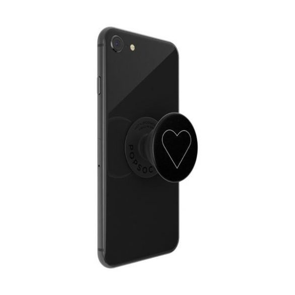 Popsockets 2 White Heart Black 800667 telefonra ragasztható fogantyú - standard