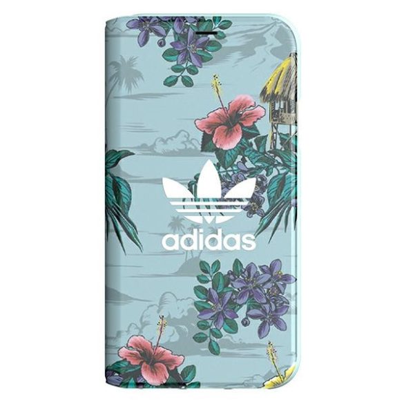 Adidas Booklet Case virágos iPhone X/XS szürke 30927 tok
