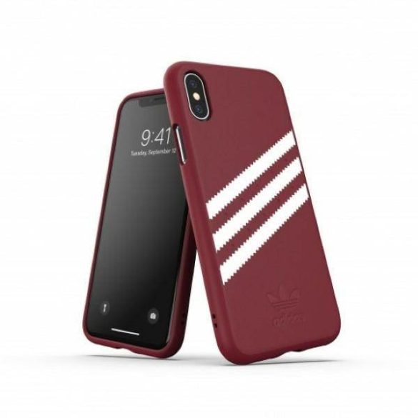 Adidas OR Moulded PU Suede iPhone X/XS bordó tok