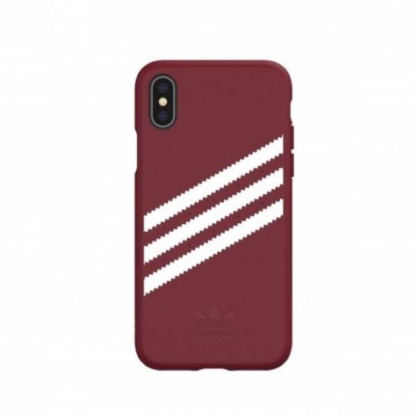 Adidas OR Moulded PU Suede iPhone X/XS bordó tok