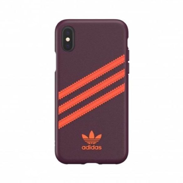 Adidas OR Moulded PU iPhone X/XS bordó/narancssárga tok