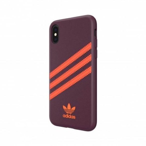 Adidas OR Moulded PU iPhone X/XS bordó/narancssárga tok