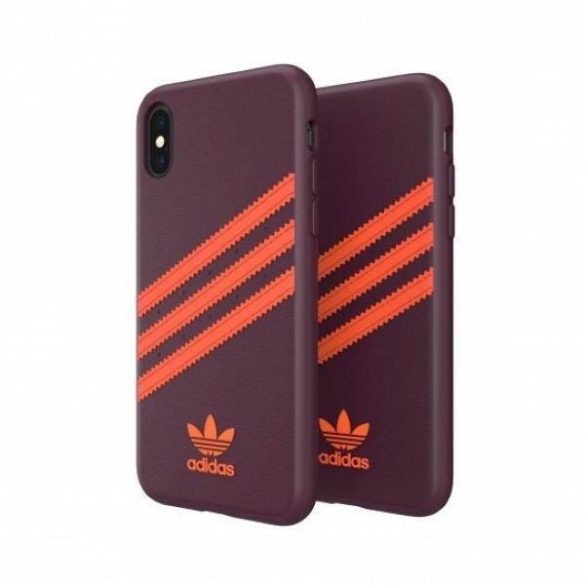 Adidas OR Moulded PU iPhone X/XS bordó/narancssárga tok