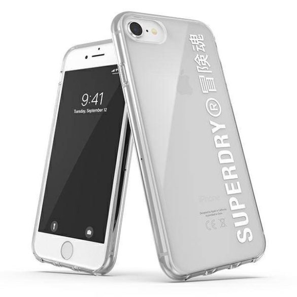 SuperDry Snap iPhone 6/6s/7/8/SE 2020 / SE 2022 átlátszó fehér tok