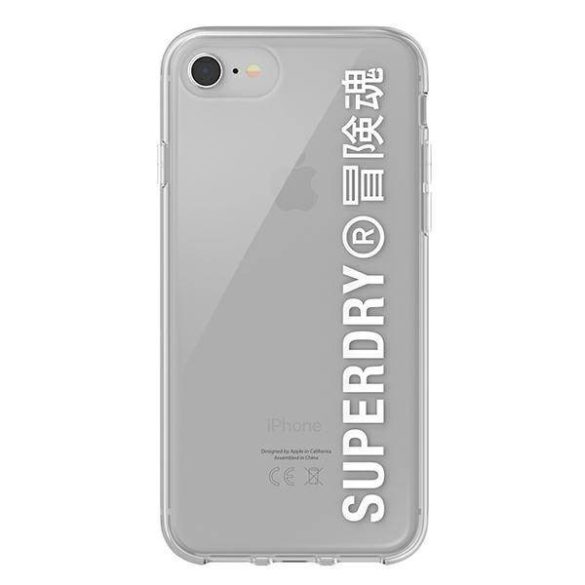 SuperDry Snap iPhone 6/6s/7/8/SE 2020 / SE 2022 átlátszó fehér tok