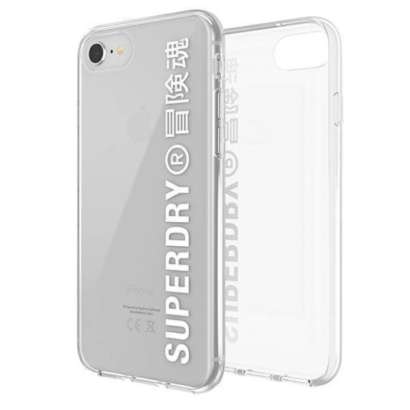 SuperDry Snap iPhone 6/6s/7/8/SE 2020 / SE 2022 átlátszó fehér tok