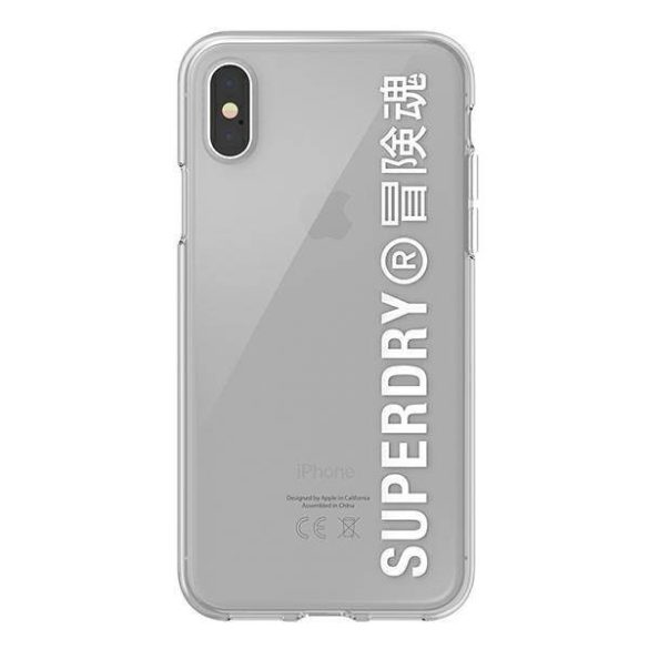 SuperDry Snap iPhone X/Xs átlátszó fehér tok